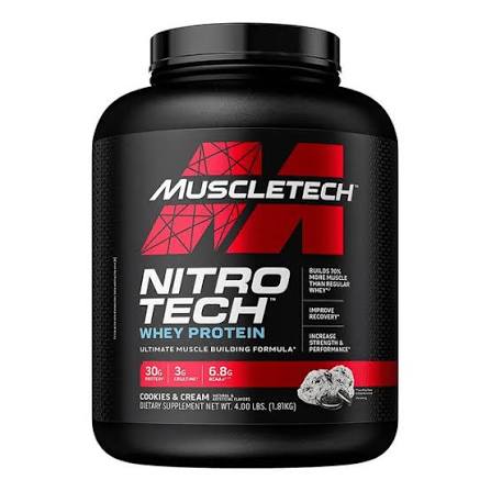 OUTLET MT NITRO TECH WHEY PROTEIN 4 LBS VAINILLA (ANTES PERFORMANCE) POCO GOLPEADO CAD 05/28