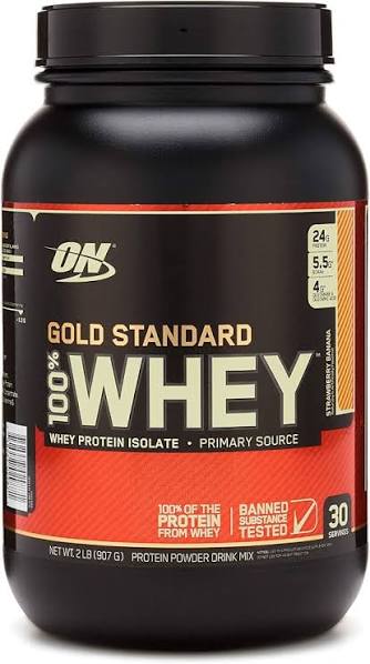 OUTLET ON 100% WHEY GOLD STD 2 LBS STRAWBERRY SELLO INT POCO ROTO CAD 01/28