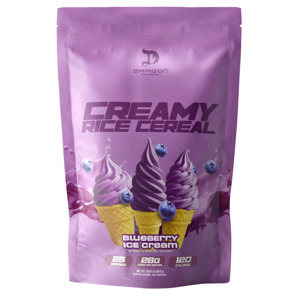 DRAGON CREAMY RICE CEREAL 25 SERV BLUEBERRY ICE CREAM "NUEVO SABOR"