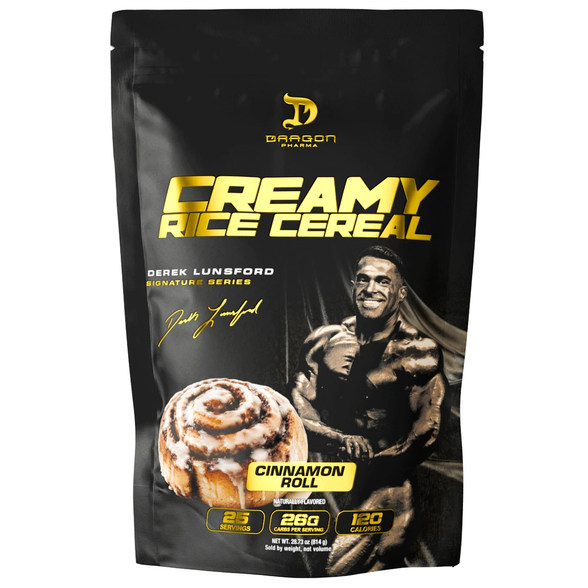 DRAGON CREAMY RICE CEREAL 25 SERV CINNAMON ROLL DEREK LUNSFORD "NUEVO SABOR"