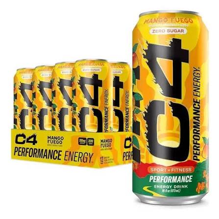 CEL C4 ENERGY CRB 16OZ 12PK MANGO FUEGO