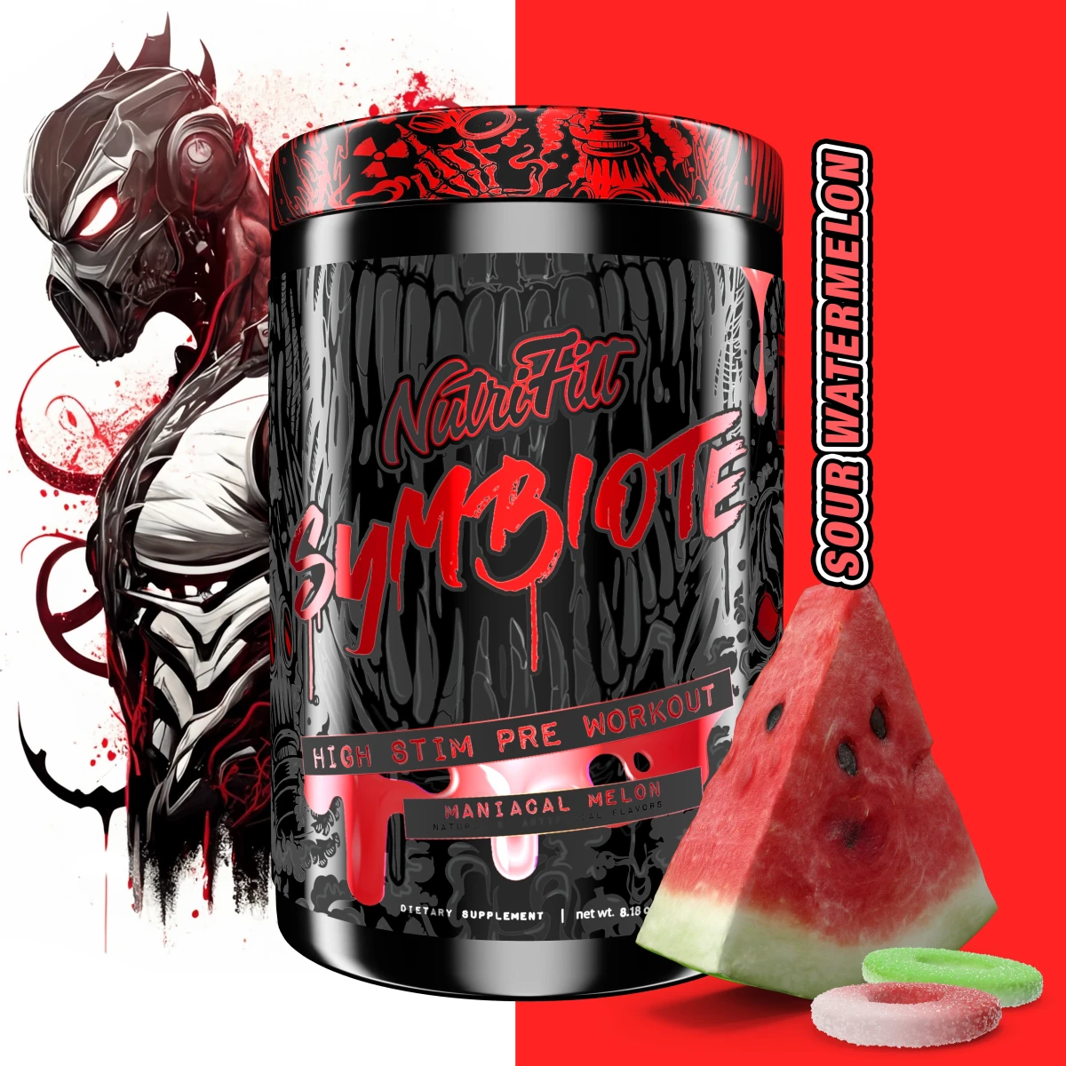 NTFITT SYMBIOTE HIG STIM PWO 20 SERV MANIAC MELON