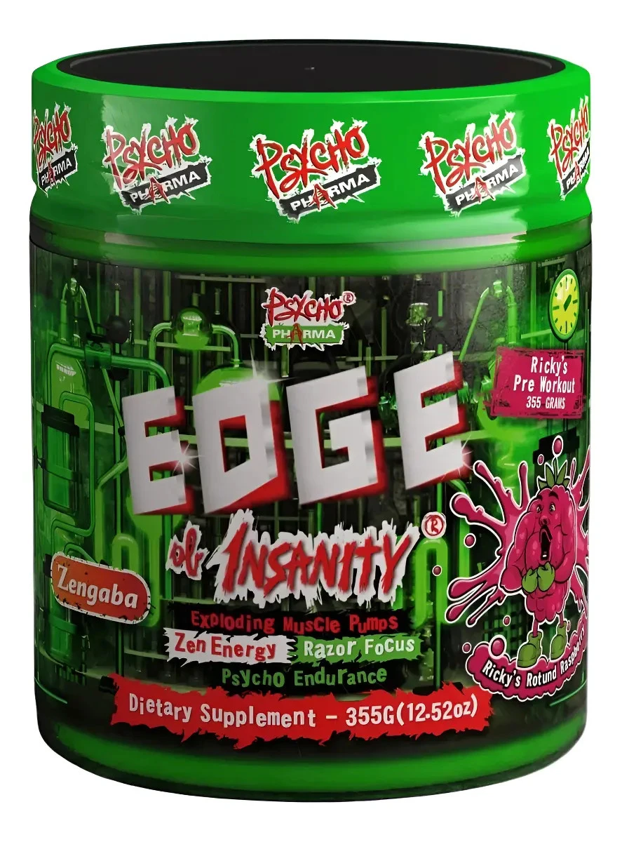 PSYCHO PHARMA EDGE OF INSANITY PWO 50/25 SERV RICKY ROTUND RASPBERRRY "NUEVO"