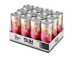 RAW BUM ENERGY DRINK 12 OZ/12 PACK PINK LIMONADE/ORANGE SUNRISE CAD 11/26 **OUTLET**