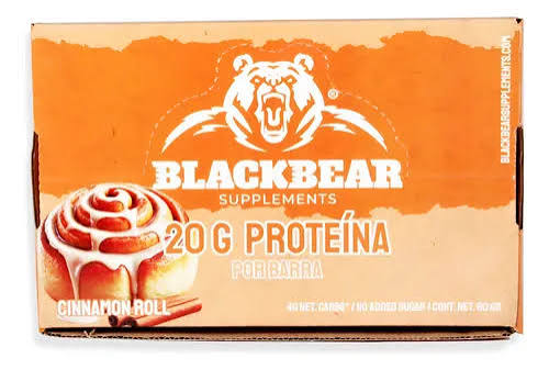 BLACKBEAR BARRA DE PROTEINA CAJA 10 PZ CINAMMON ROLL