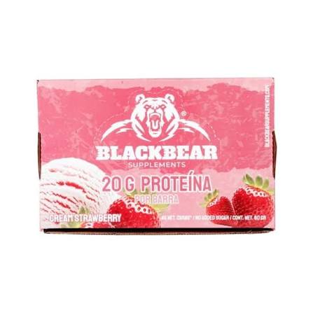 BLACKBEAR BARRA DE PROTEINA CAJA 10 PZ CREAM STRAWBERRY