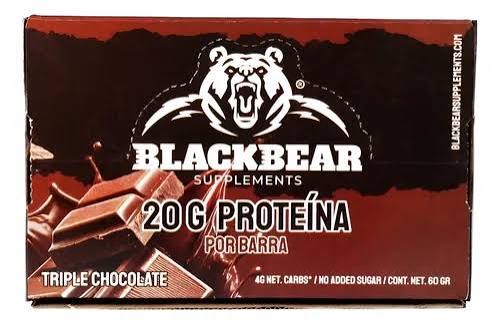BLACKBEAR BARRA DE PROTEINA CAJA 10 PZ TRIPLE CHOCOLATE