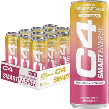 CEL C4 SMART ENERGY CRB 12OZ 12PK TROPICAL PASSION FRUIT