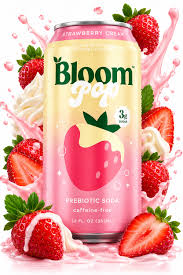 BLOOM POP 12 OZ 12PK STRAWBERRY CREAM  *NUEVO*
