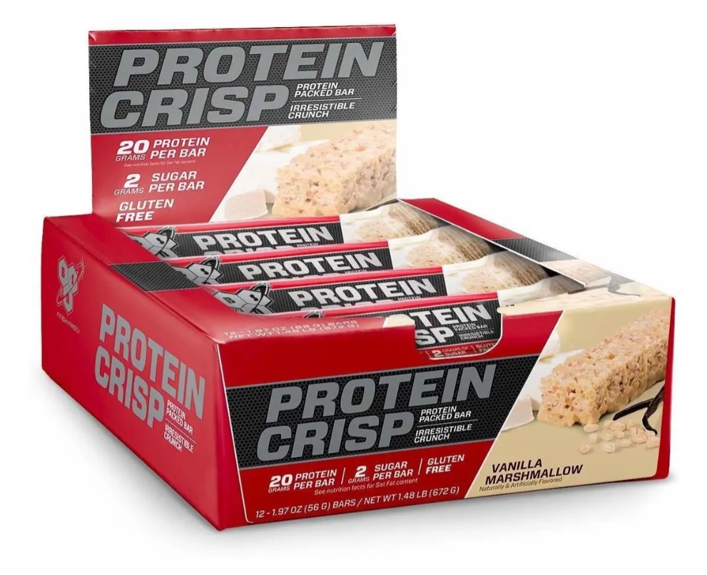 BSN PROTEIN CRIPS 12 BARS VANILLA MARSHMALLOW