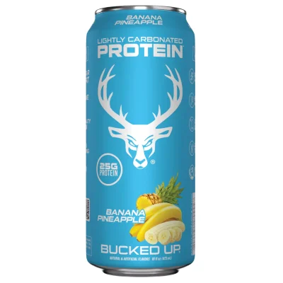 BUCKED UP LIGHTLY CARBONATED PROTEIN 16 OZ 12PK BANANA PINEAPPLE