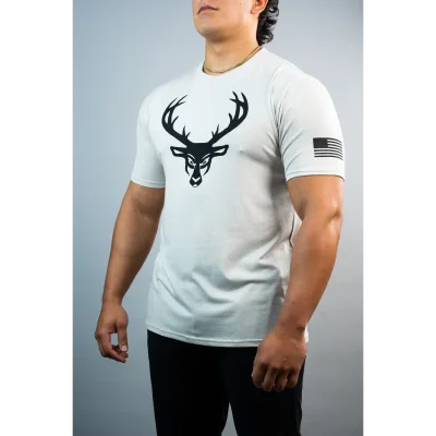 BUCKED UP ROPA FLAG T-SHIRT WHITE/BLACK LOGO (S)
