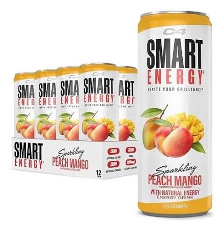 CEL C4 SMART ENERGY CRB 12OZ 12PK PEACH MANGO