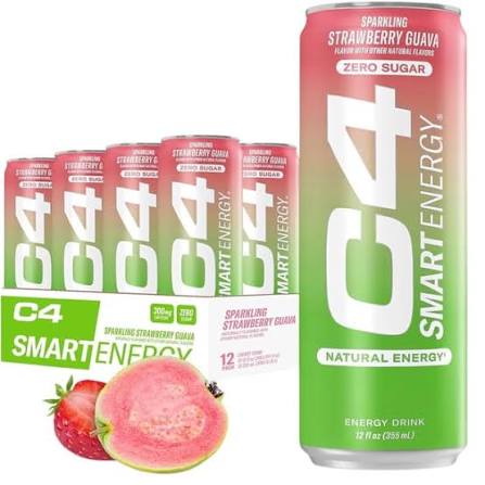 CEL C4 SMART ENERGY CRB 12OZ 12PK STRAWBERRY GUAVA