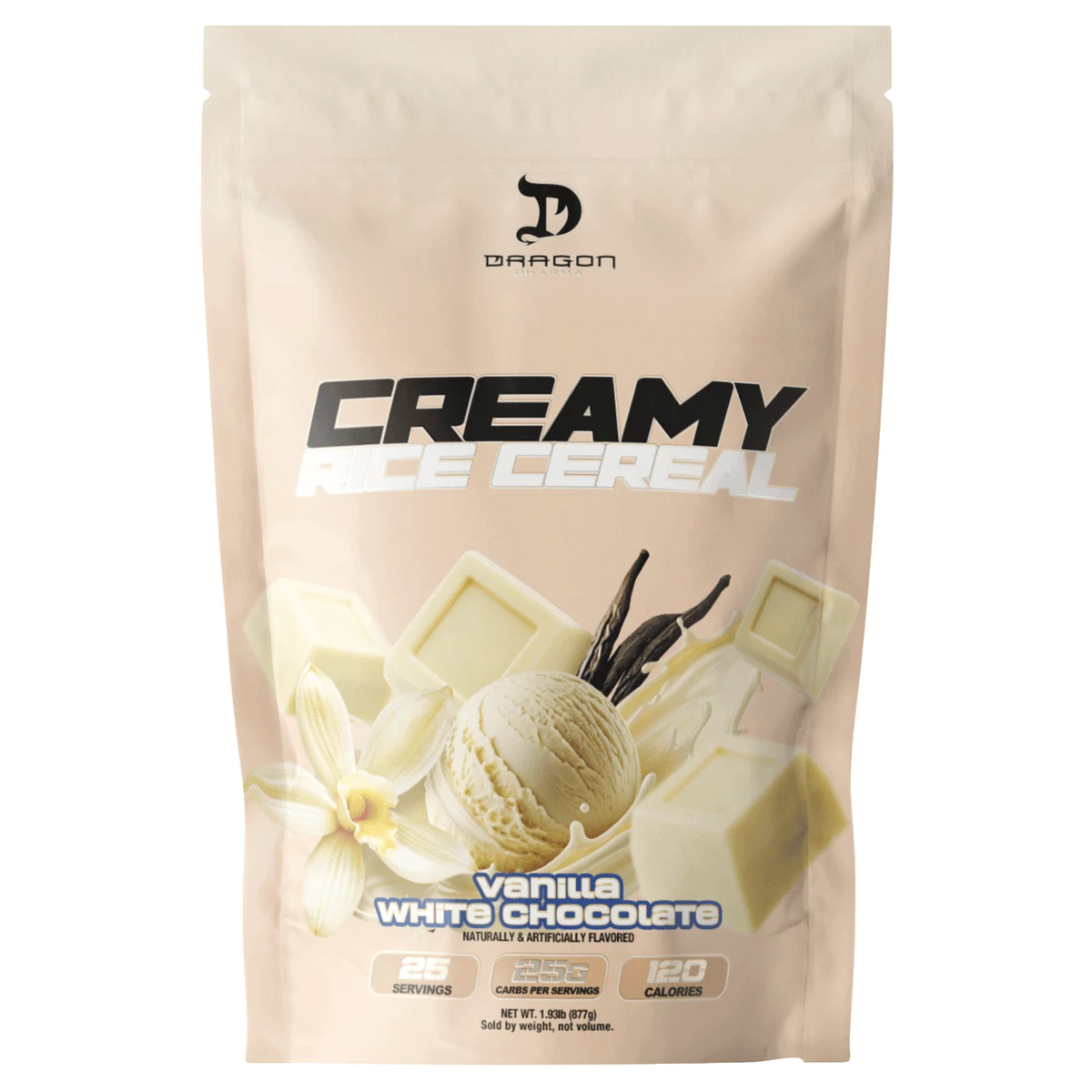DRAGON CREAMY RICE CEREAL 25 SERV VANILLA WHITE CHOCOLATE "NUEVO"