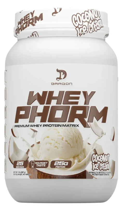 DRAGON WHEYPHORM 4.23 LBS 52 SERV COCONUT ICE CREAM "NUEVA PRESENTACION" *OFERTA*