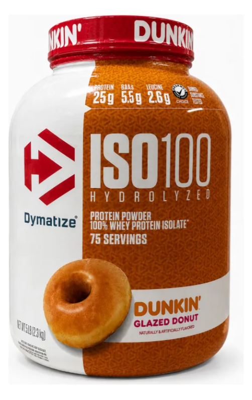 DYM ISO 100 5 LBS DUNKIN GLAZED DONUT *OFERTA* *NUEVO*