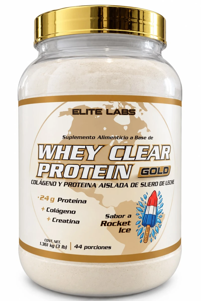 ELITE WHEY CLEAR PROTEIN GOLD 3 LB ROCKET ICE